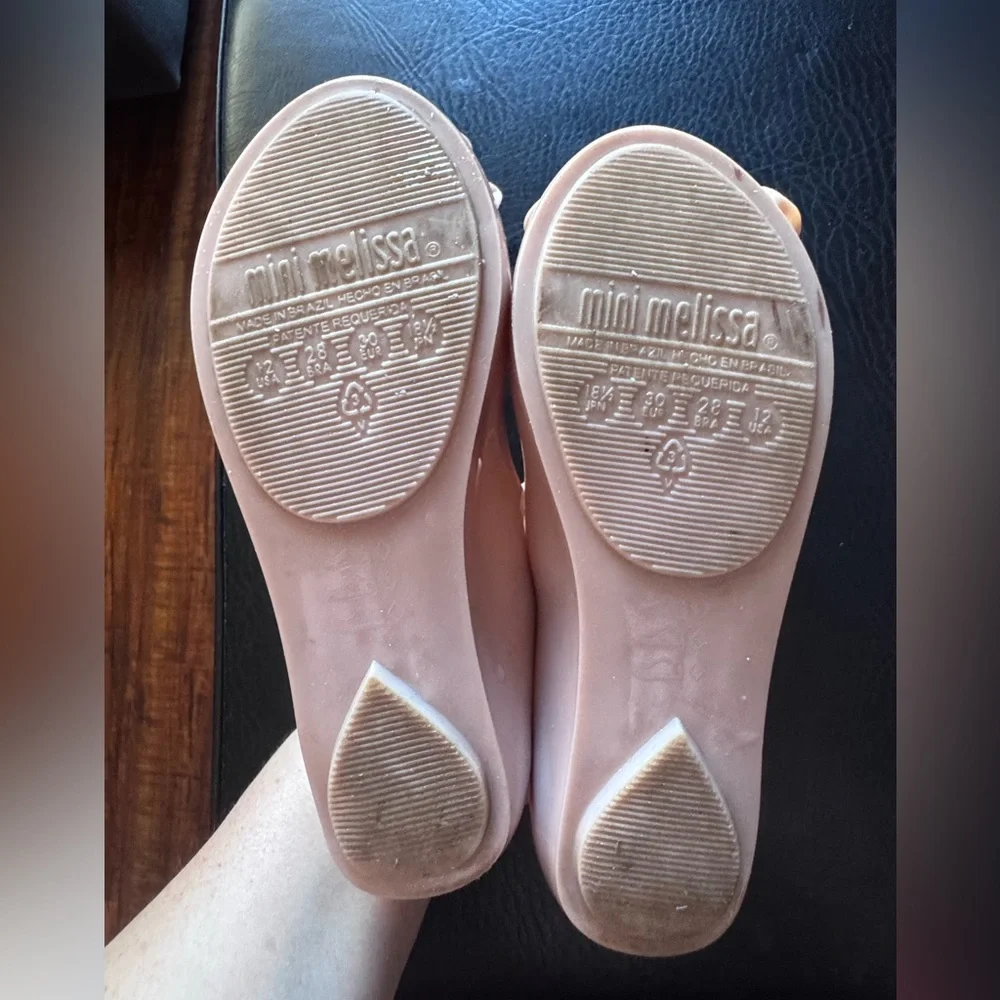 Mini Melissa Pink Floral Dress Shoes